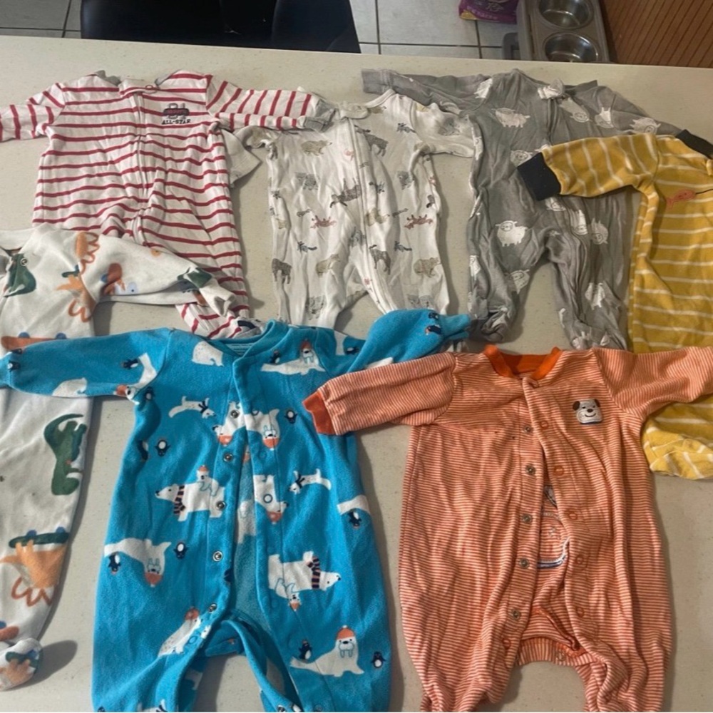 Orange Striped Kids One Piece